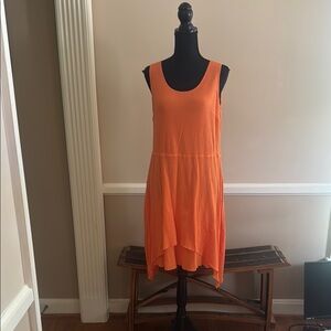 Soft Surroundings Asymmetrical Orange Dress